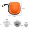 NUZAMAS Portable Travel Tea Set for Adults, Quick Cup, 2 Ceramic Teacups with Teapot for Outdoor Camping, Travel, Home, and Office Use