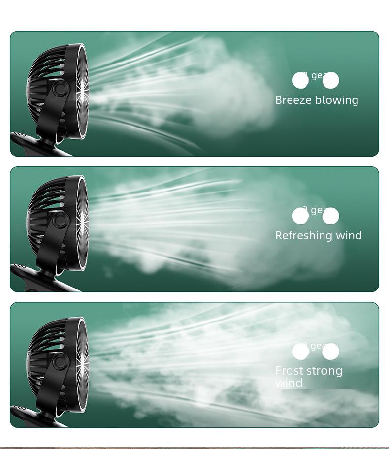 Portable USB Rechargeable Clip Fan - Quiet, Strong Wind, Ideal for Desktop & Outdoor Use