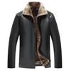 Men's Leather Coat Middle-Aged and Elderly Fur Integrated Men's Leather Jacket