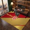 Monaco FC Custom Crystal Velvet Rug, Personalized Name Text Print, Football Logo Soft Non‑Slip Floor Mat Home Decor Gift
