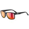Sunglasses UV400 Mirror Lens Poise Black Matte [Uvex] Sports/Casual (Mirror Red)