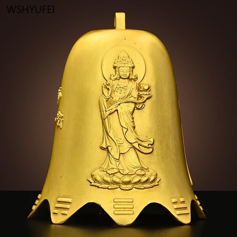 1 9cEight Trigrams Copper Bell Home Accessories Door and Window Decor Feng Shui Wall Hanging In Front of the Door Courtyard