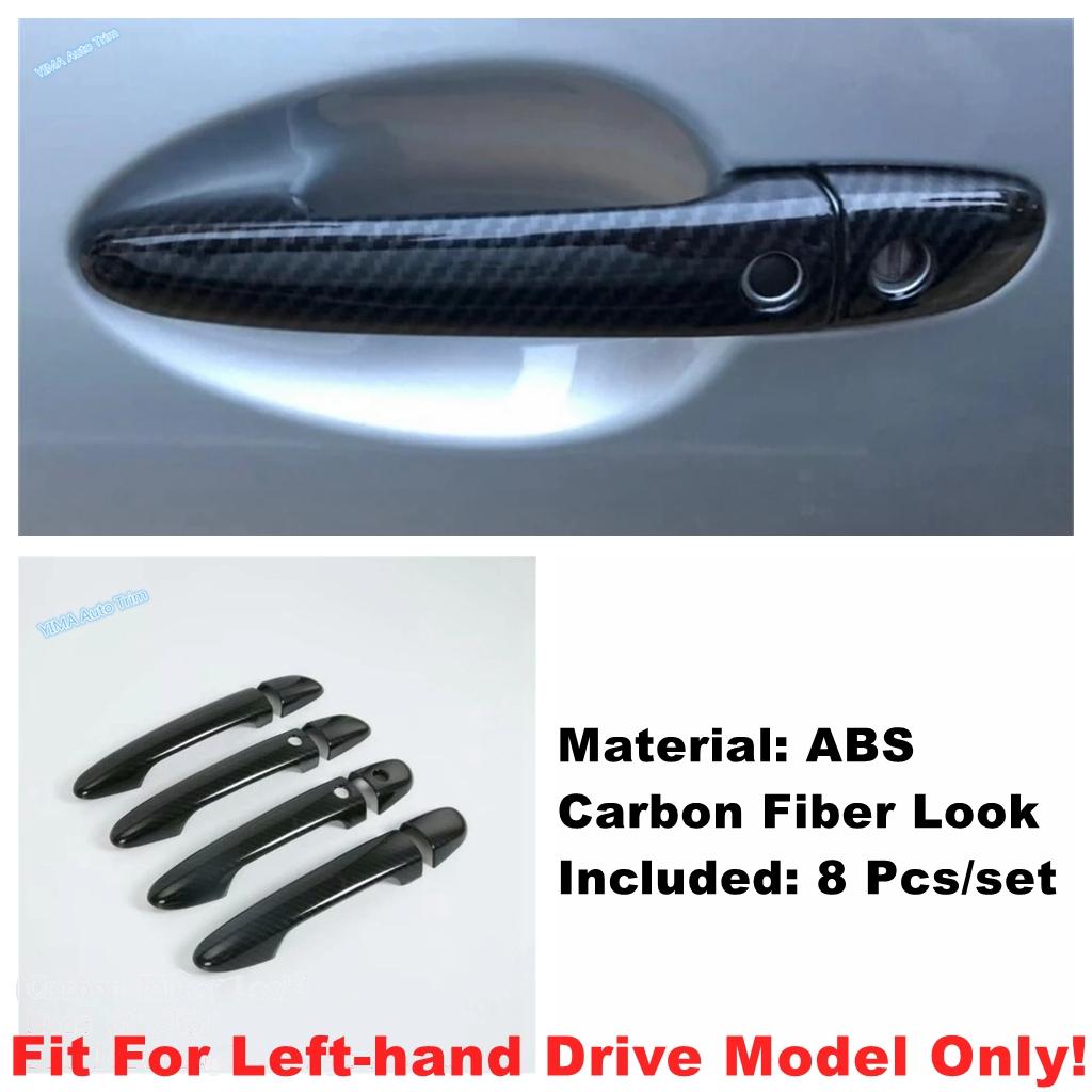 ABS Car Outside Door Pull Doorknob Handle Cap Cover Trim For Mazda 6 - 2024 Chrome / Carbon Fiber Look Exterior Accessories