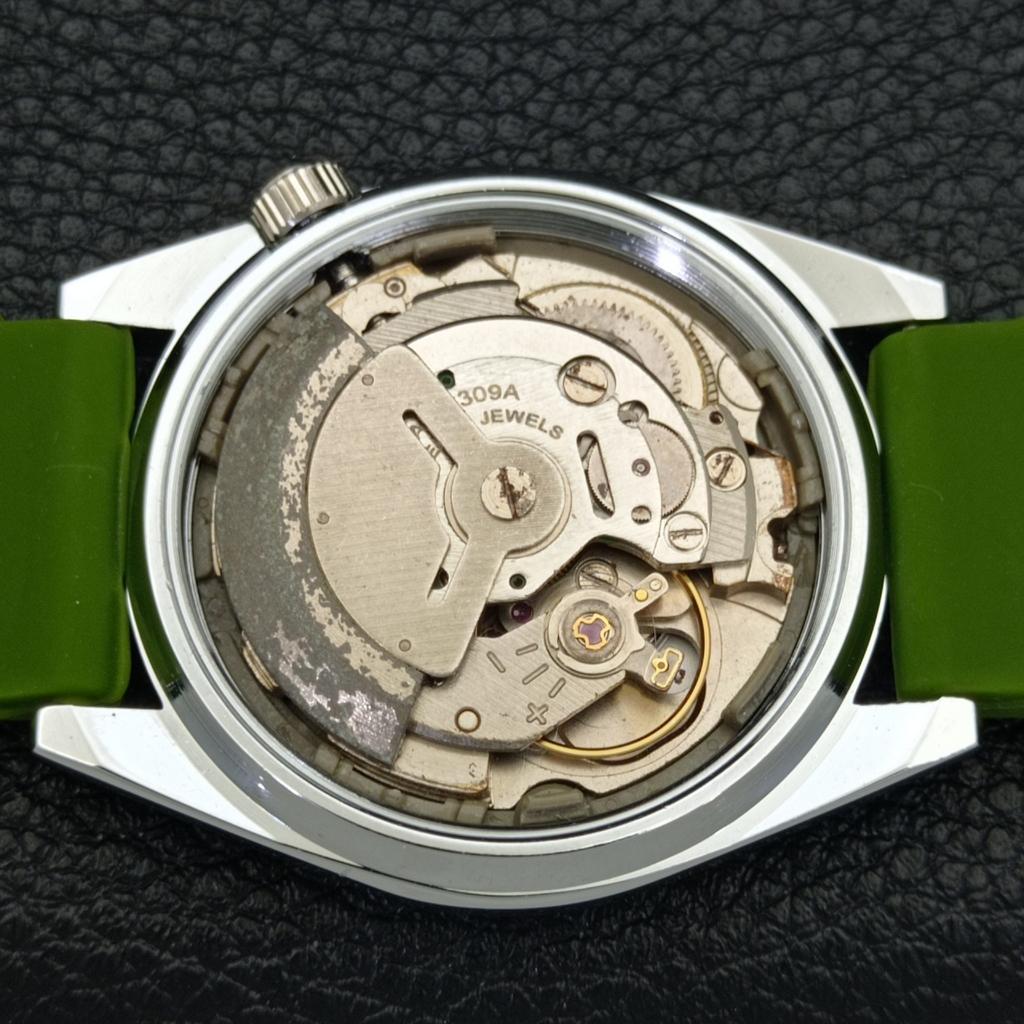 REFURBISHED AUTOMATIC SEIKO 5 MENS WATCH JAPAN MADE GREEN DIAL CUSTOM A440113-2 QV90-a440113