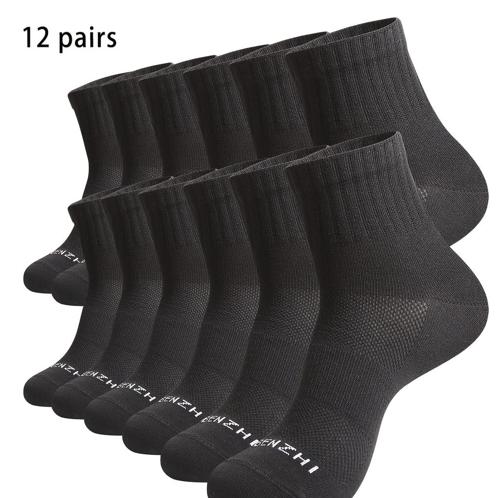 high quality12/20 Pairs Unisex Breathable Mesh Running Socks - Moisture-Wicking, Odor-Resistant Athletic Ankle Socks for All Seasons,