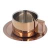Kaffeetasse Schlicht Genial 304 Edelstahl Kaffeetassen-Set mit Kaffeeteller für Zuhause Outdoor