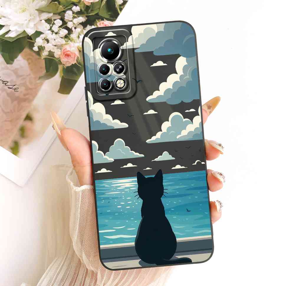 Infinix Note 11 Pro Hülle „Glückskatze Sonnenblume“ Silikon-Softcover für Infinix Note 11 Pro X697