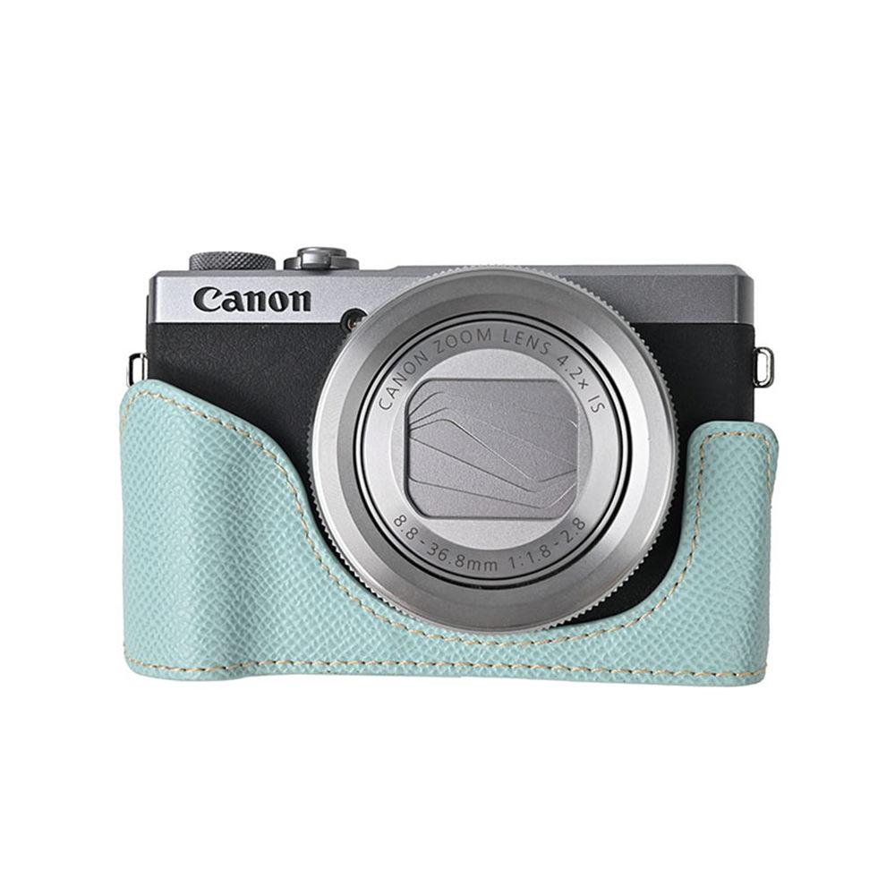 G7X2 3 Półpokrowiec na aparat ze skóry PU Dla Canon G7X II III Mark II III G7X2 G7X3 Otwór na baterię Pokrywa dolna