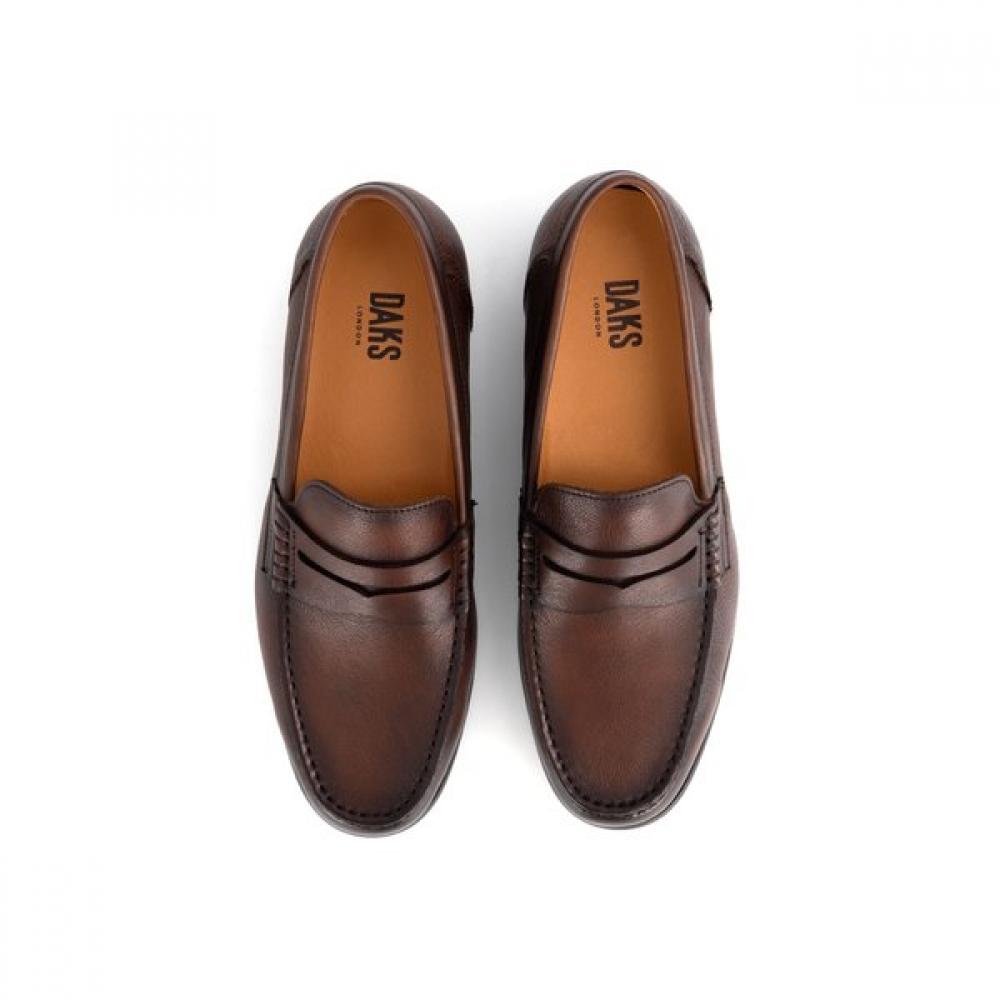 Daks Men S beSt Comfort Saffiano Penny loaferS Drm603ke20  Brown 