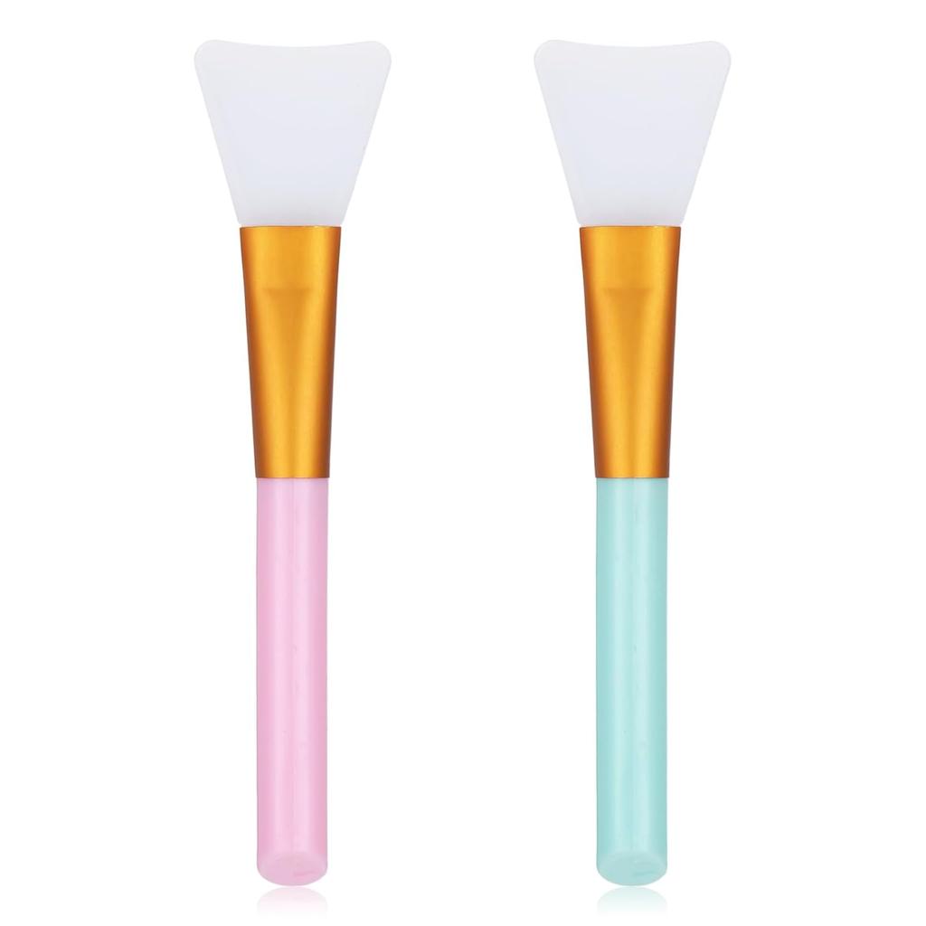 2 Pcs Mask Applicator Tool, Soft Silicone Face Mask Brush, Hairless Body Lotion and Body Butter Applicator Tools, Sector Brush Makeup Tools for Women