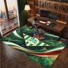 Real Betis Football Print Crystal Velvet Rug, Comfortable Water Absorbent Non Slip Indoor Floor Carpet