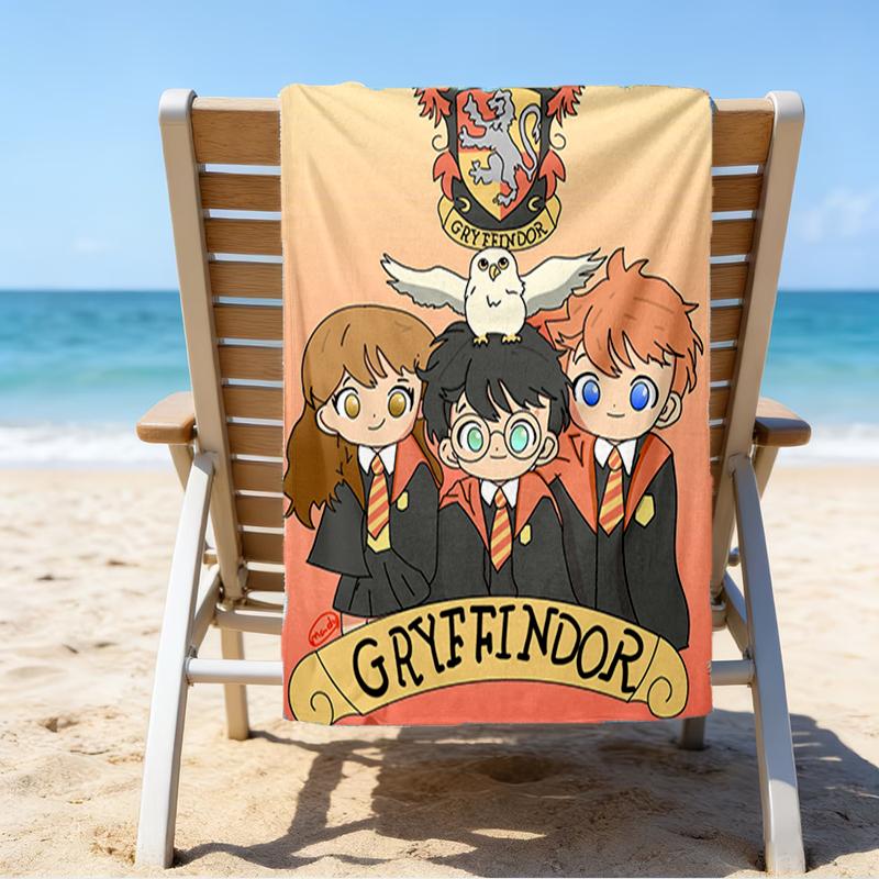 Ultra-Soft Beach Towel with Harry Potter Theme,Ideal for Pool - Camping, Diving - Perfect Travel Essential, Vibrant Beach Towel.