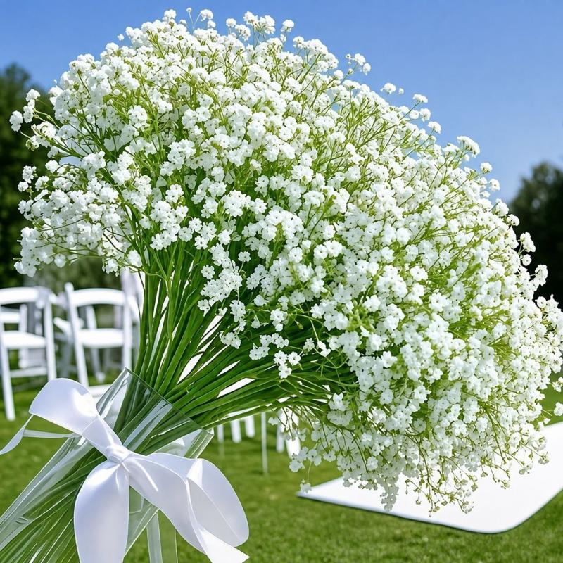 20 Bouquets Artificial Gypsophila White Faux Gypsophila Bouquets For Wedding Indoor And Outdoor Props And Decorations