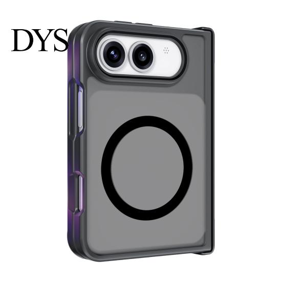Rutschfeste Griff-Schutzhülle, magnetische faltbare Hülle für iPhoneDuo, vollständiger Scharnierschutz, drehbare rutschfeste stoßfeste Hülle, Handy