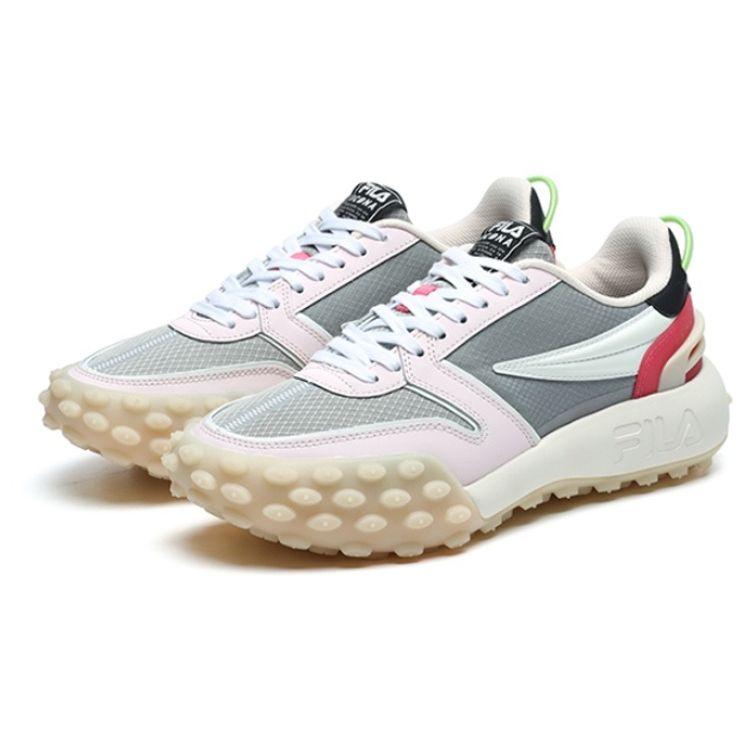Fila Gara Fabric Trendy Color Block Low Top Casual Shoes Women Sneakers Gray Pink F12W213111FSR