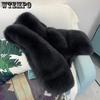 Gilet in Finta Pelliccia di Volpe Autunno Inverno Donna Lunghezza Media Moda Pelliccia Cappotto Unico