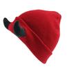 Handwoven Beanie Hat for Teens Adult Evil Horns Soft Beanie Cap Costume Hat Autumn Winter Warm Hat Funny Party Headwear