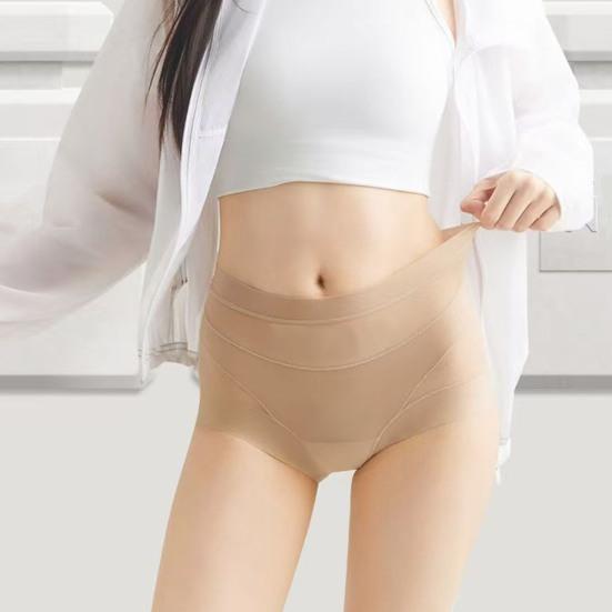 Women's High Waisted Underwear Seamless Shapewear Tummy Control Panties Full Coverage Stretch Body Shaper Briefs