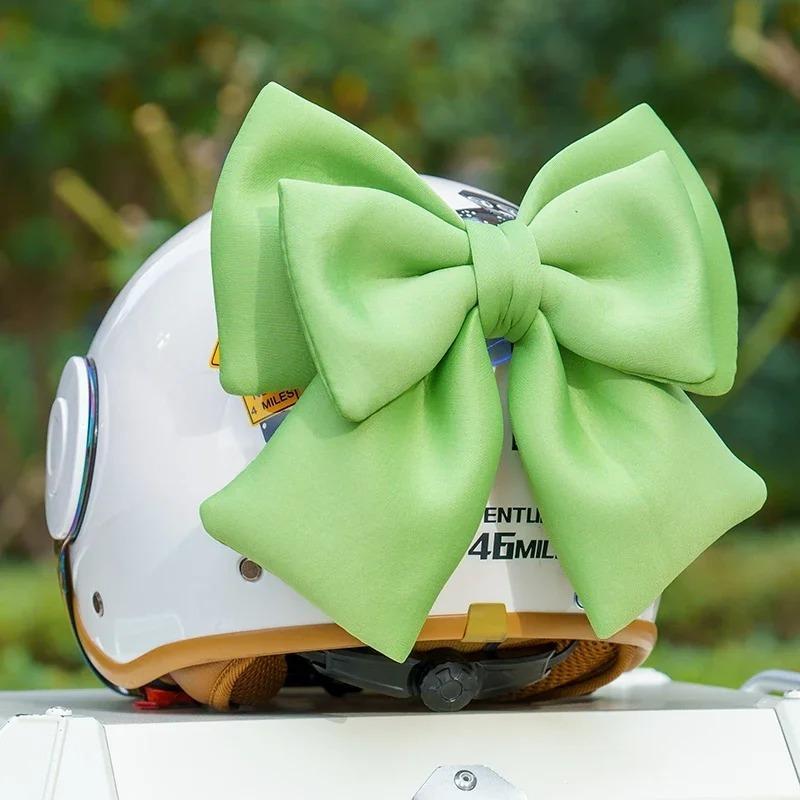 1pc Bow Helmet Decoration Cute Bow Ornament for Motorcycle Electric Bike Ski Helmet Riding Accessories for Women