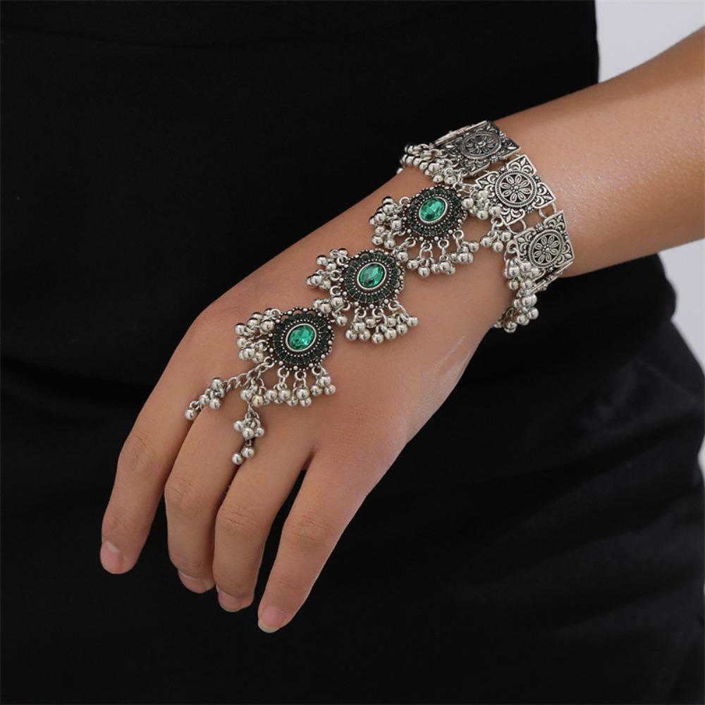 

Ретро Хрустальная Цепочка на Руку Богемный Стиль Неправильные Кисточки Браслет Этнический Стиль Браслет Девушка