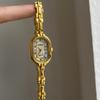 New Retro Gold Bracelet Women's Watch Light Luxury Ladies Wristwatch Fashion Waterproof Women's Quartz Watches Montre Femme