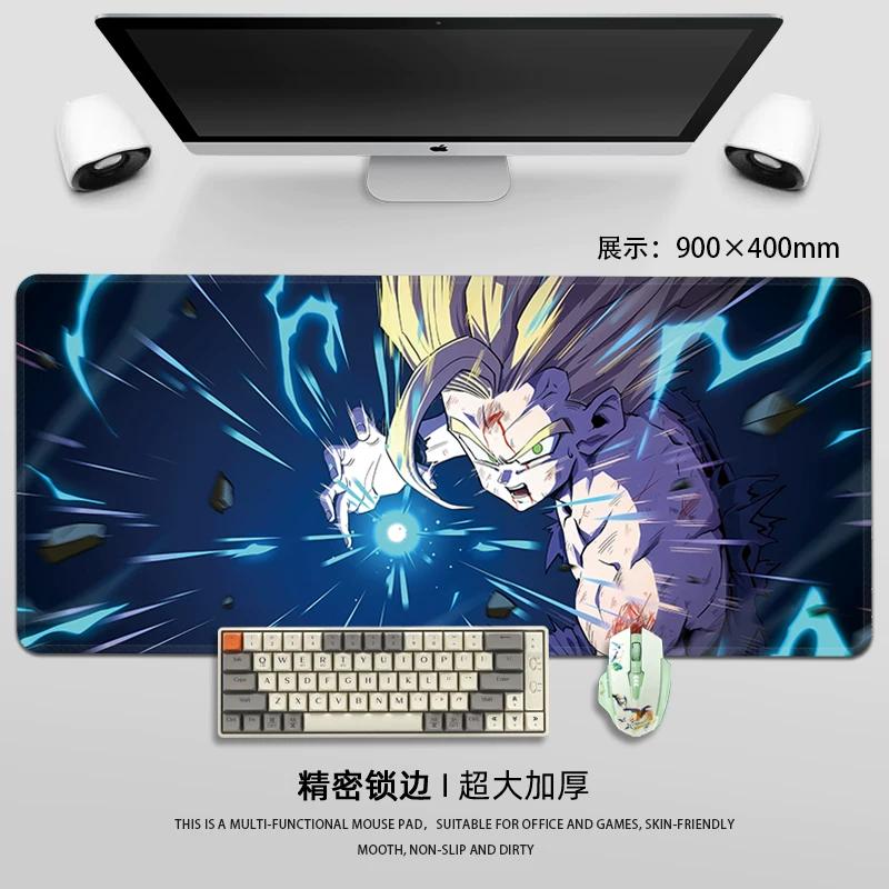 Men Boys Mouse Pad Cartoon Anime Dragon Ball Leather Mouse Pad Son Goku High Definition PrintingPad Large Game Mouse Pad Laptop Keyboard Pad