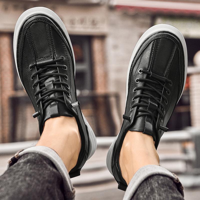 Fashion Men's Fashion Hand Stitching Business Casual Shoes Quality  Leather Handmade Oxfords Shoes Internal Height Increasing 6cm Shoes