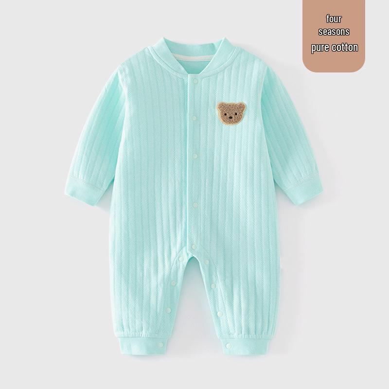 Baby Onesie Pure Cotton Four Seasons Style Boneless Romper Harem Pajamas Newborn Spring Autumn.