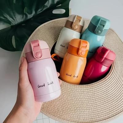 200ml Izolační hrnek Studentka Mini Nerezový izolační hrnek Roztomilý Korejský Cukrovinkový barva Sportovní láhev na vodu Přenosný Jednoduchý