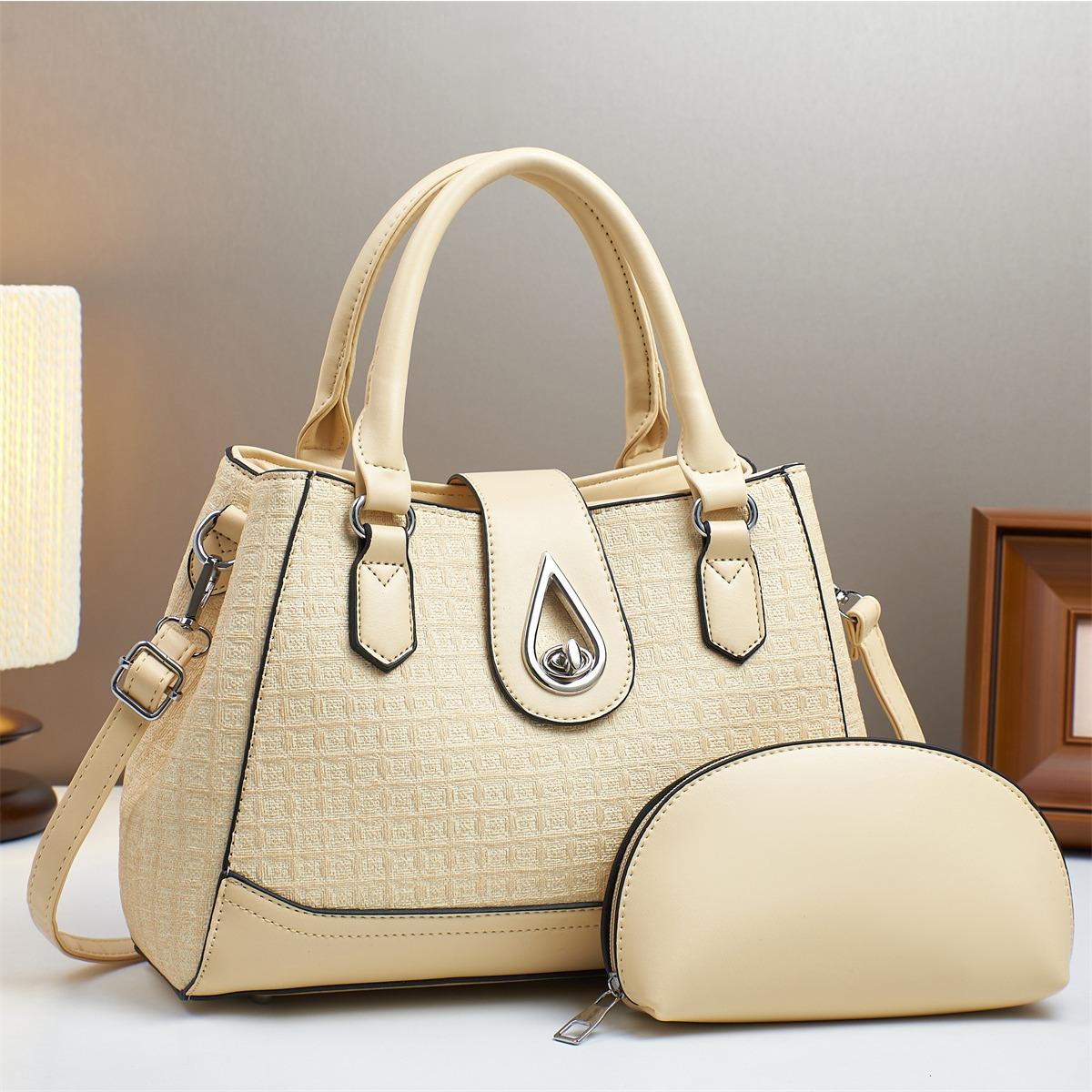 

The Latest Large-capacity Trendy Style Two-piece Complete Set of Fashion Handbags with Foreign Texture Quality Single-shoulder Oblique Span Bag .