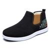 Autumn and winter high-top national cloth shoes, divine beast embroidered piled thickened cotton shoes, snow boots, casual and comfortable men's shoes