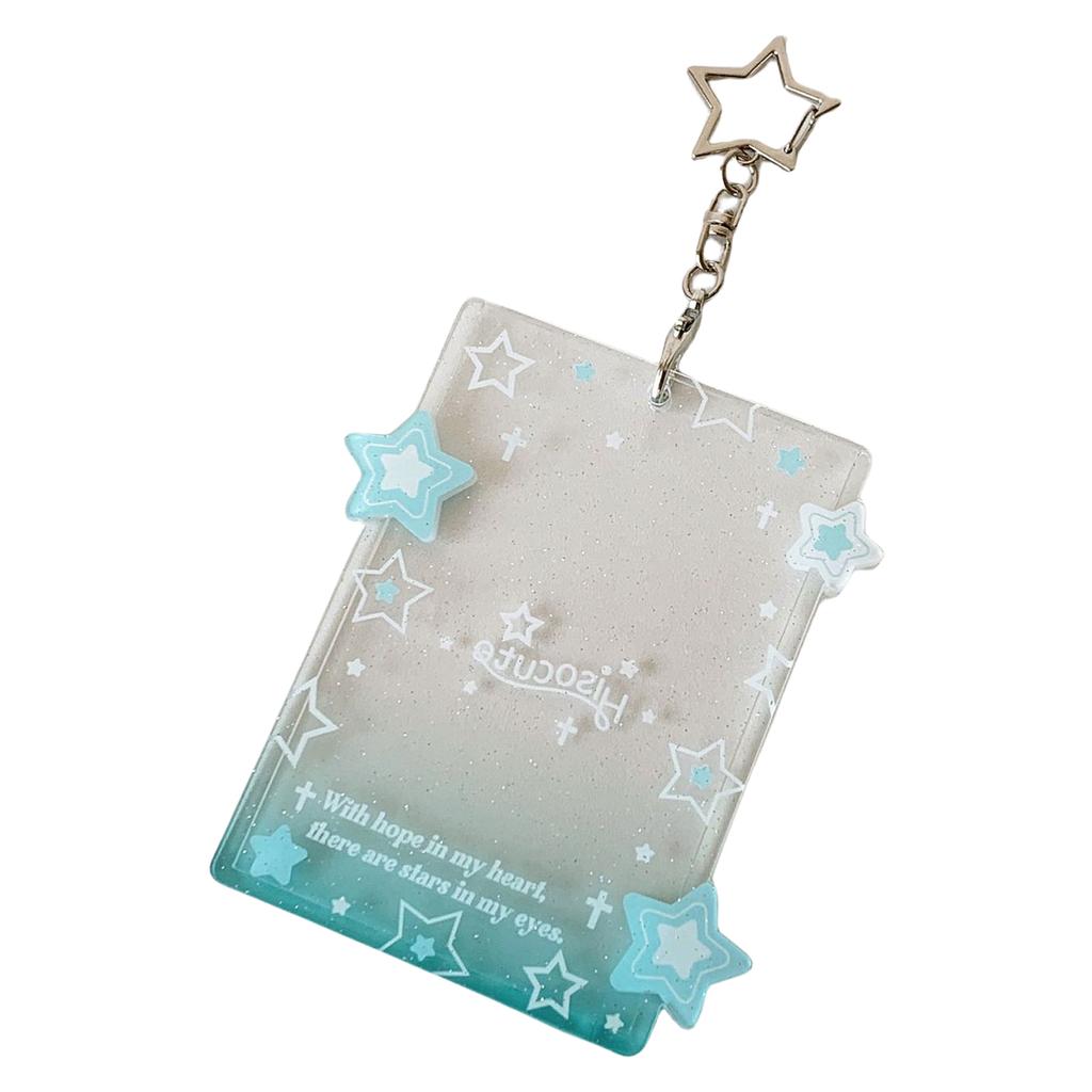 Unique Acrylic Star Card Holder Keychain Accessory Designed For Fans To Easily Carry And Display Idol Photo Cards