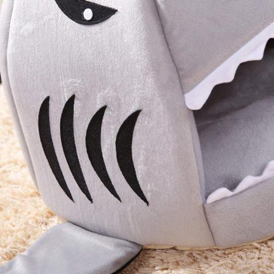 Bequeme Höhlenform Hundehütte Hai Form Katze Hund Haustier Weiches Nest