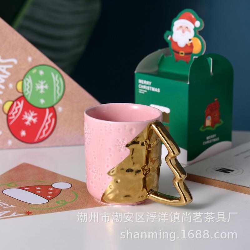 

Рождественские подарки Креативные парные кружки Керамическая чашка для воды Чашки для молока и чая Десертная тарелка Кофейная чашка Блюдо для димсама Молочные кружки Чайные чашки 301-400ml