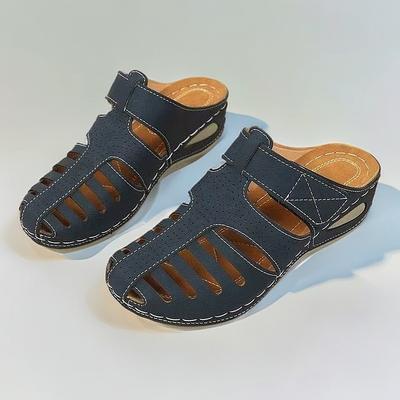 Fashion 2025 New Women Slippers Plus Size 44 Women's Wedge SandalsFashion Hollow Out Outdoor Casual Summer Comfortable Ladies Shoes