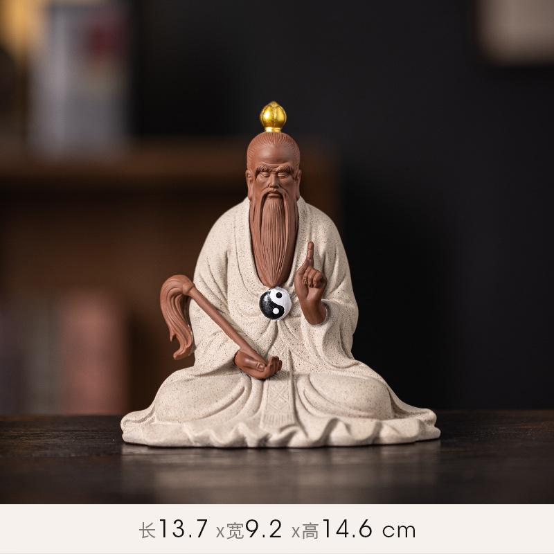 

Китайские керамические украшения дзен с фиолетовым песком, Тайшан Лаоцзюнь, статуя Саньцин Даозу, даосская школа Юаньши Тяньцзунь