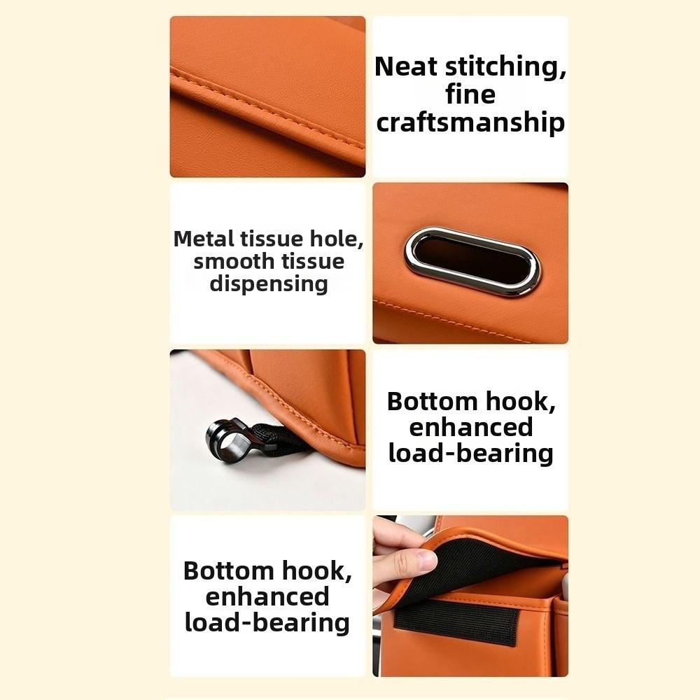 Multifunctional Car Tissue Box Waterproof Car Backrest Seat Storage Bag  Car Backseat