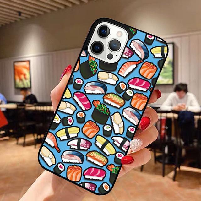 Food Sushi Phone Case for iPhone 17 Air 16 16e 15 Plus for Apple 13 11 12 14 Pro Max Cover Coque Fundas Shell