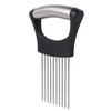 Vollgriff-Zwiebelschneider-Halter Schwarz Gemüse-Schneidegabel Fleischklopfer für Zuhause