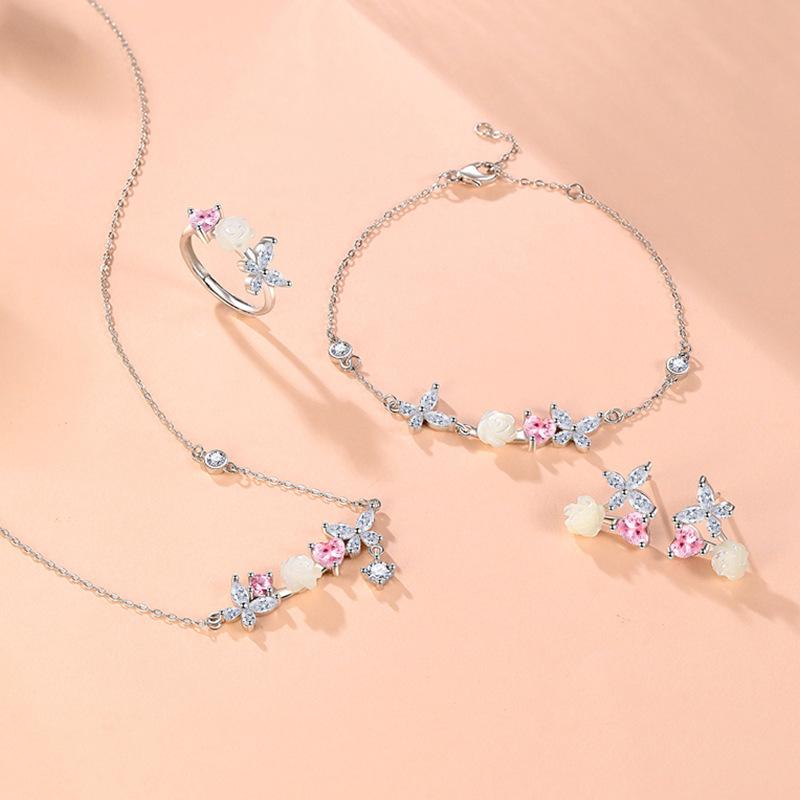Original Butterfly Dance Flower Bracelet Women's Flower New High-end Versatile Hand Jewelry