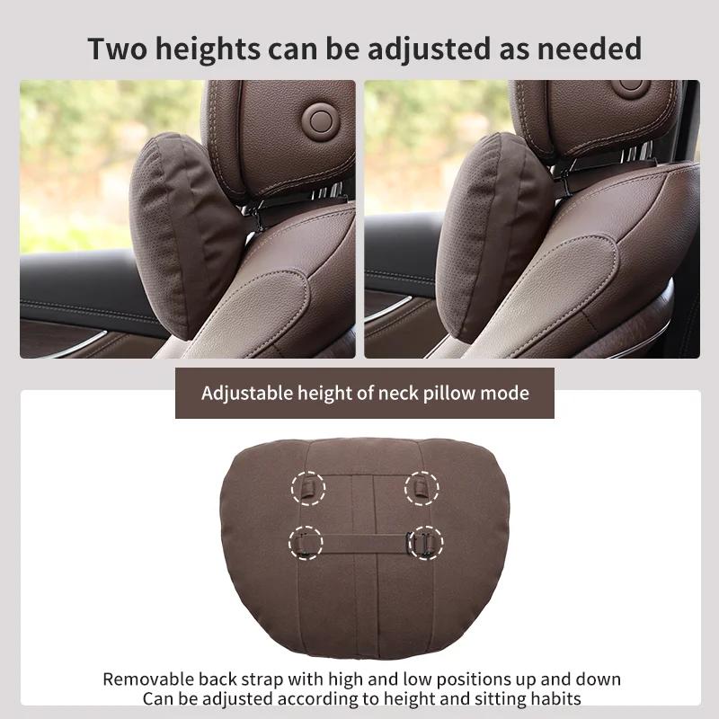 For Mercedes Benz C-Class E-Class S-Class GLA GLC GLE R-Class A45 Slk Car Headrest Neck Support Seat Lumbar Cushion Neck Pillow