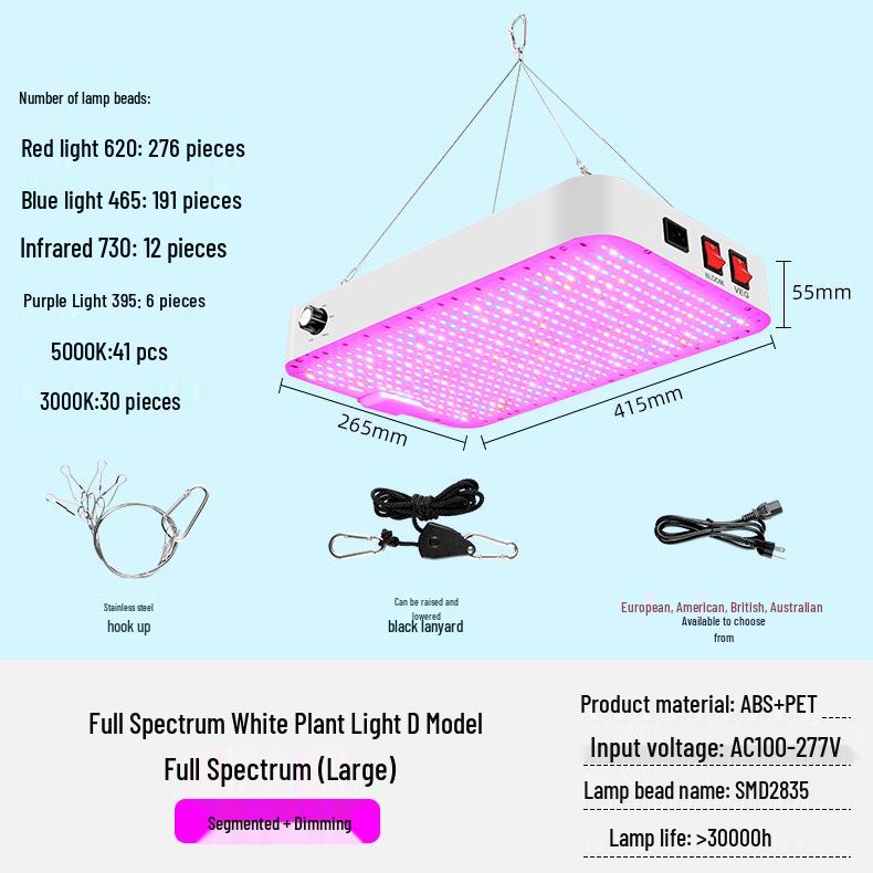 Adjustable E27 LED Plant Growth Light for Indoor Greenhouses and Seedlings