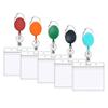 1pc Belt Rope Office Lanyard Clip Keychain Name Tag Holder Keyring Id Card Key Ring Cord Reel Retract Pull KeyChain Badge Holder