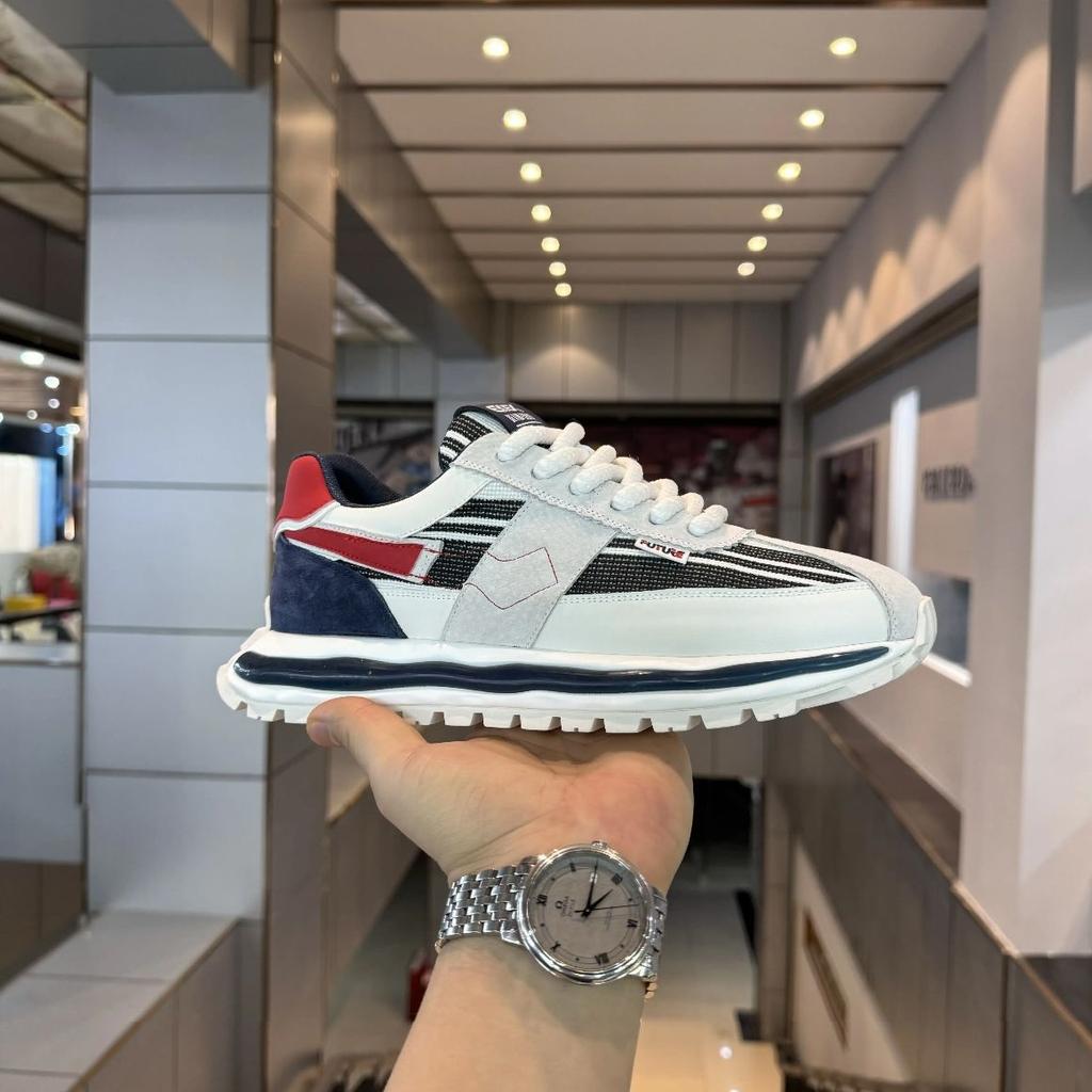 2025 Spring Men's Dad Sneakers - Breathable Colorblock Platform Shoes with Elevated Design, Versatile Chunky Casual Sneakers for Urban Streetwear