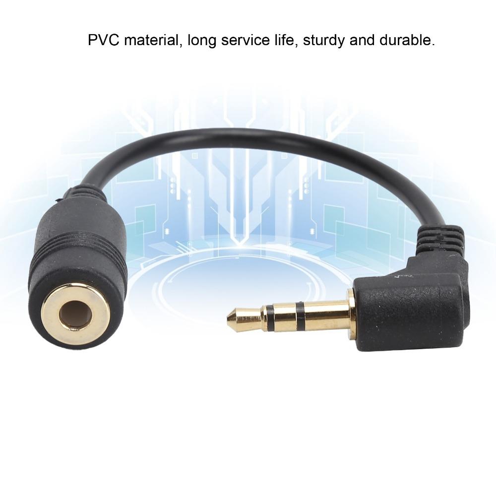 3-Pin 3,5mm Stecker auf Buchse 90 Grad Winkel Kabel Plug & Play Audiokabel für Audiogeräte