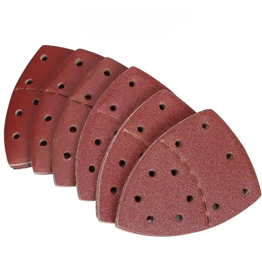 11 Holes Design Triangle Sanding Disc Self Adhesive Backing Abrasive Sanding Discs Woodworking Use