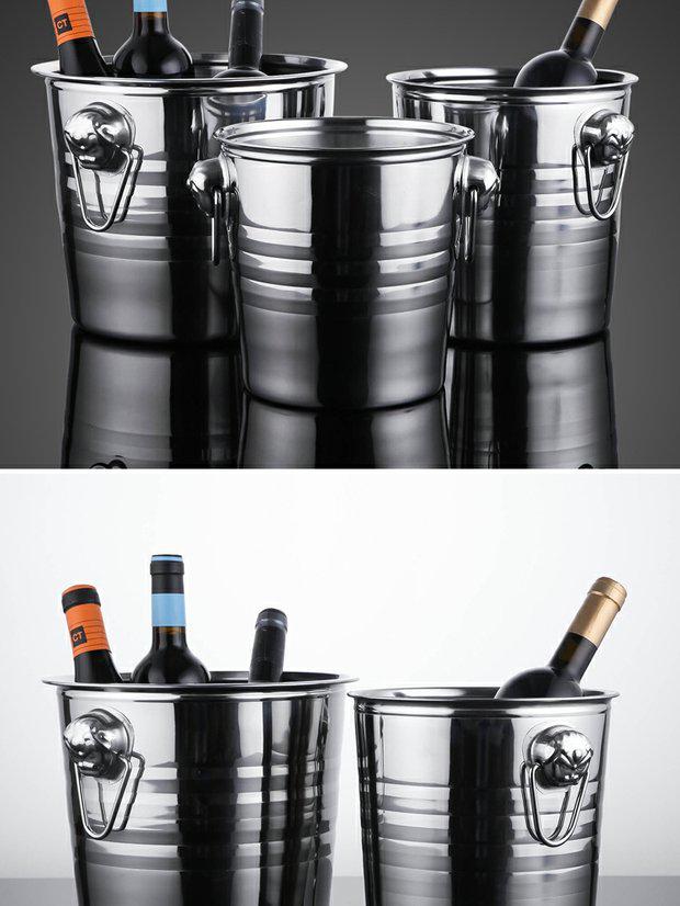 Stainless Steel Ice Bucket for Bar - Champagne & Beer Cooler