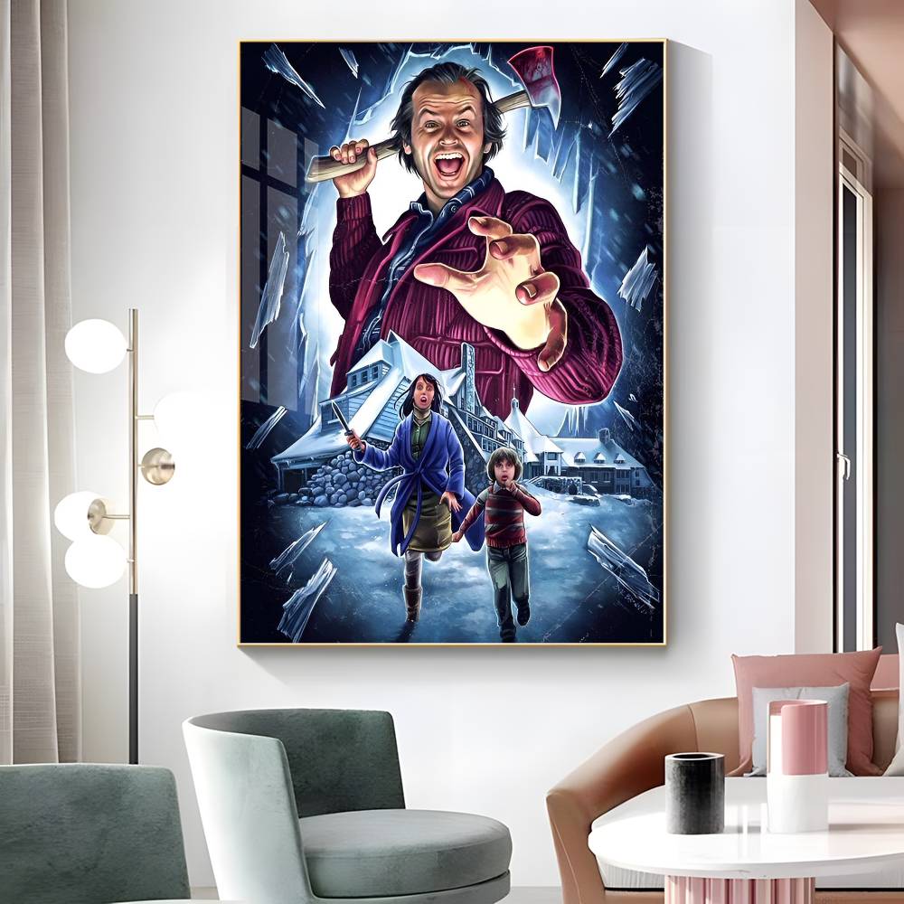 1pc The Shining Horror Movie Poster Sticker Print Waterproof Wall Art For Living Room Bedroom Home Decor