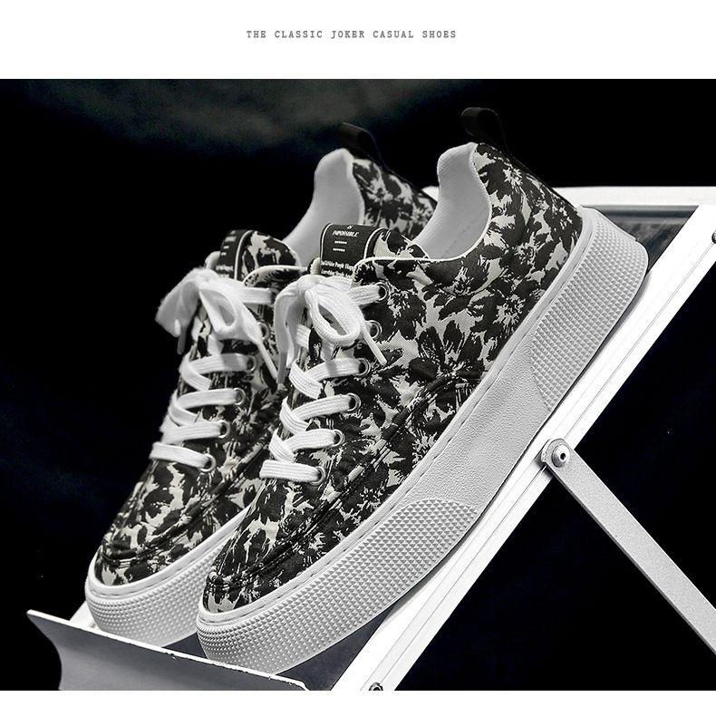 Modedesigner Schuhe 2025 Herren Modische Neue Lässige Bedruckte Canvas-Schuhe Sommer Bequeme Schnür-Skateboardschuhe Zapatos De Charol