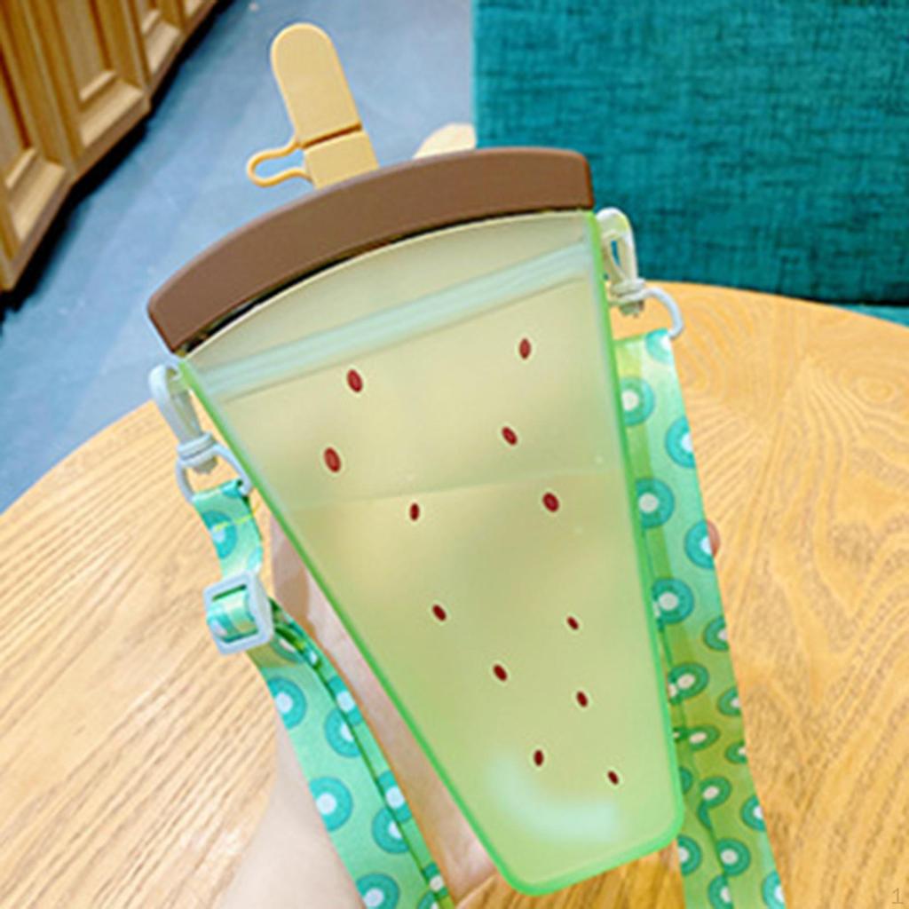 Creative 500ml Water Bottle with Straw for Outdoor Activities